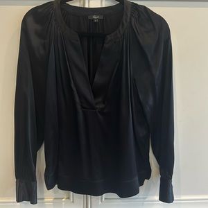 Rails NWOT Black Satin Blouse. Size XS